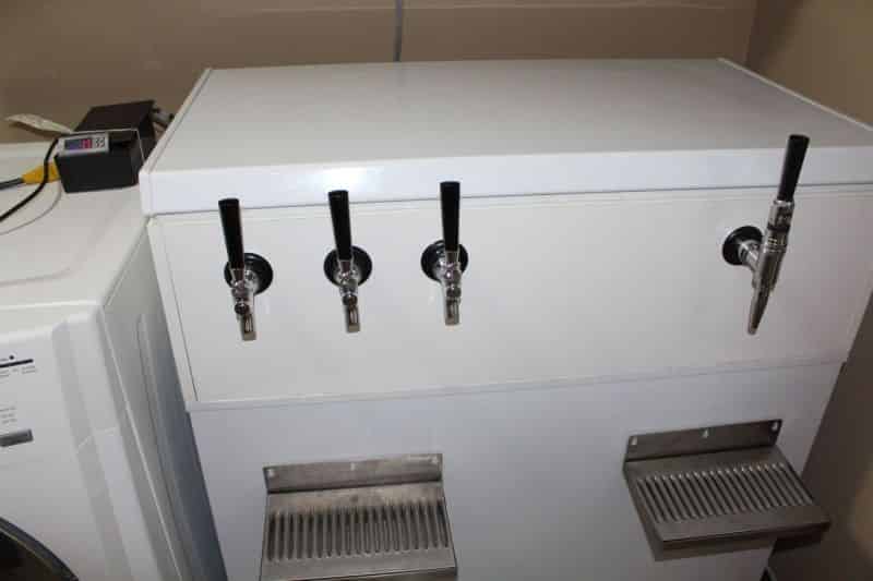 Completed Keezer – Taps and Drip Trays #1