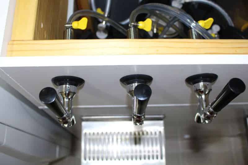 Completed Keezer – CO2 Taps and Plumbing