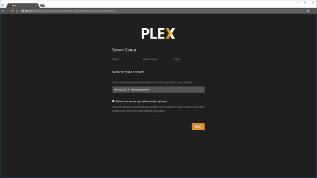 Plex Server Setup